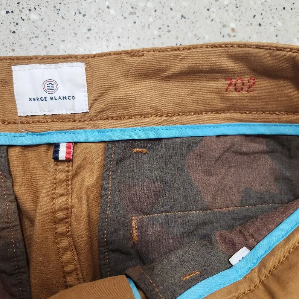 Serge‎ Blanco 702 Chino Pants 30x33 Bronze Brown Men Workwear Office Casual NEW